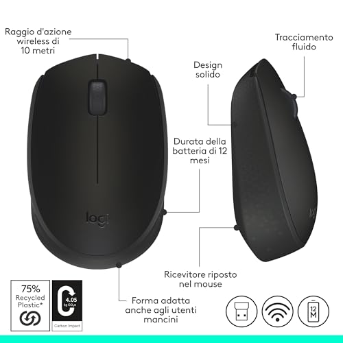 Thumbnail 8 de Logitech M171 Wireless Mouse per PC – Nero