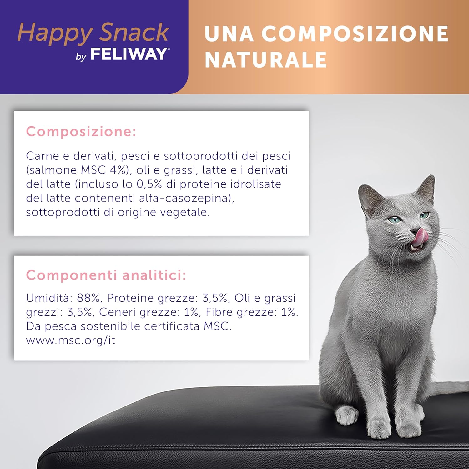 Thumbnail 6 de Happy Snack by FELIWAY – Gustosi snack calmanti per gatti, 6 stick