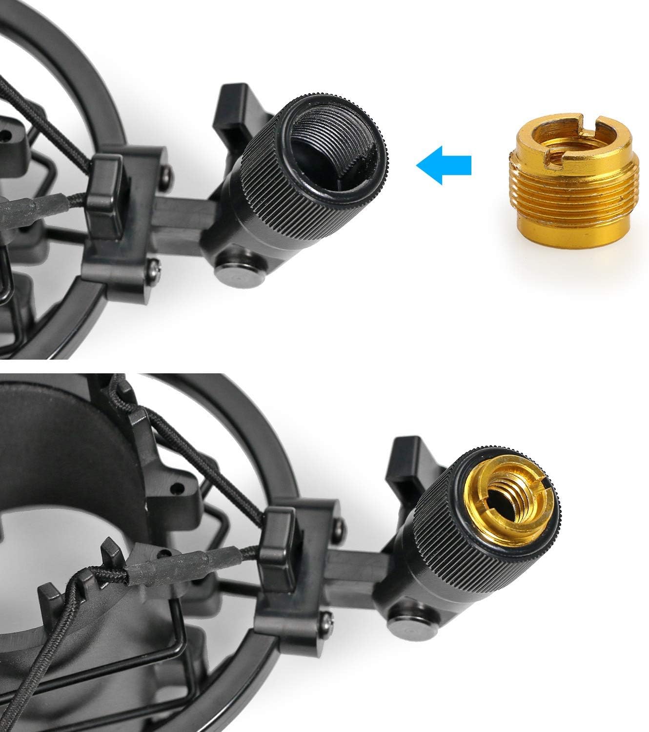 Detalle de YOUSHARES AT2020 Shock Mount for Condenser Mics, PVC Vibration Reduction