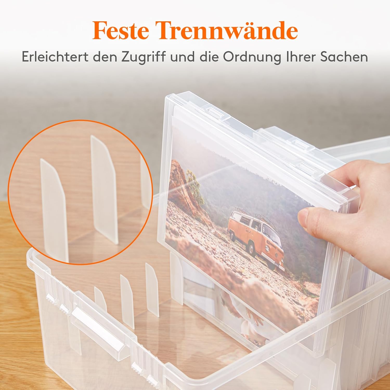 Thumbnail 5 de Lifewit Foto-Aufbewahrungsbox 13×18 cm mit 9 Haltern