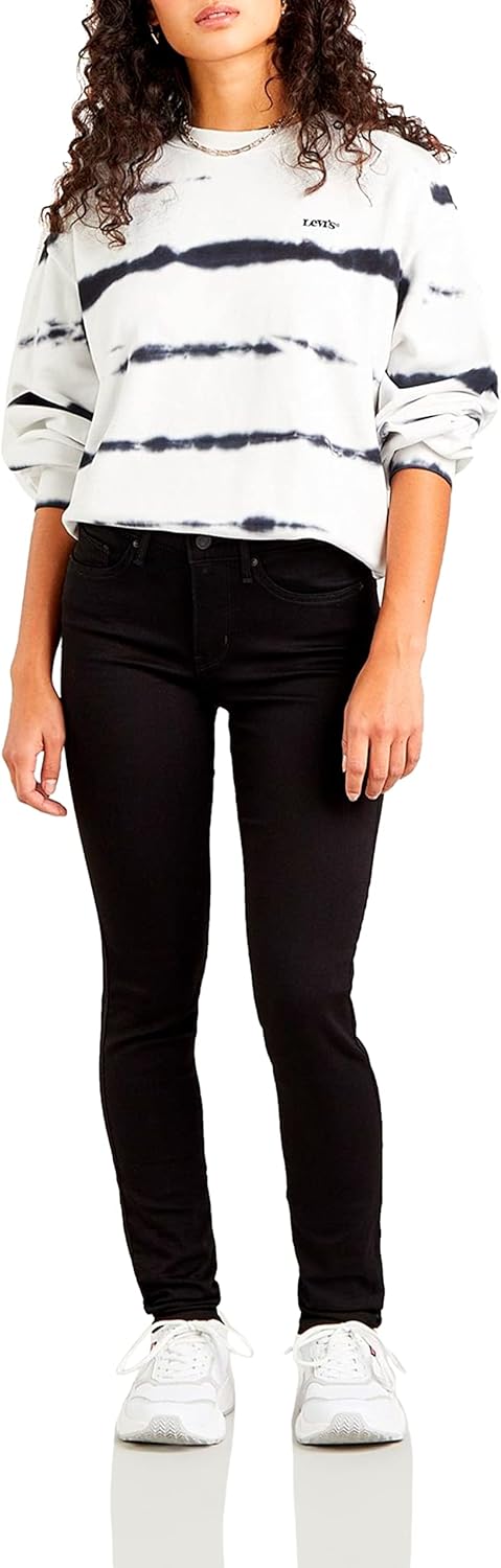 Detalle de Levi's Damen Jeans 311 Shaping Skinny – sanfte Passform mit schimmernder Silhouette
