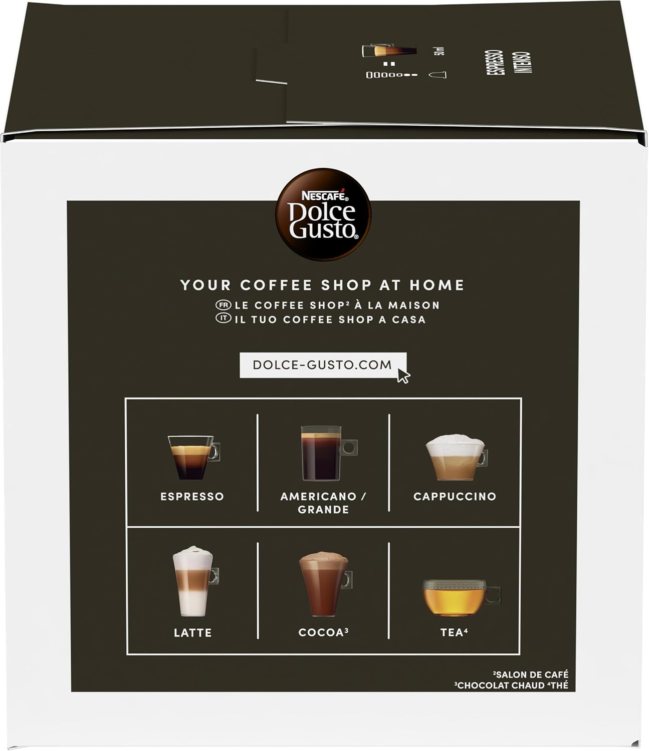 Detalle 2 de NESCAFÉ Dolce Gusto Espresso Intenso Caffè – 96 capsule, 6 confezioni da 16 (compatibili Dolce Gusto)