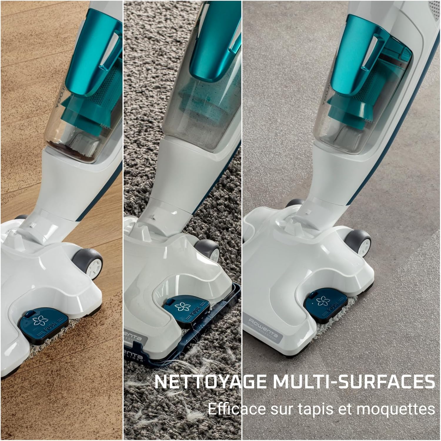 Thumbnail 6 de Rowenta Nettoyeur vapeur 2-en-1 RY7757WH : Aspire et lave simultanément, sans détergent