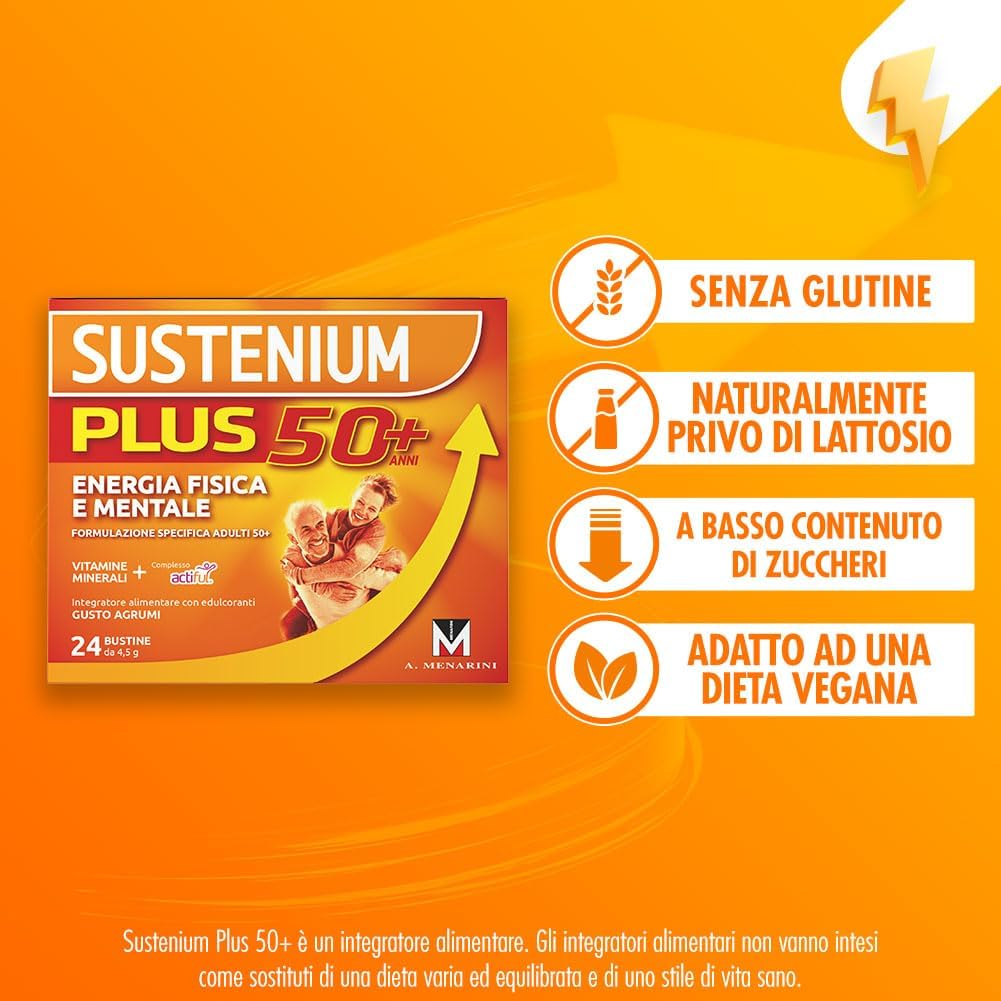 Detalle de Sustenium Plus 50+ integratore energizzante 2 confezioni 💊