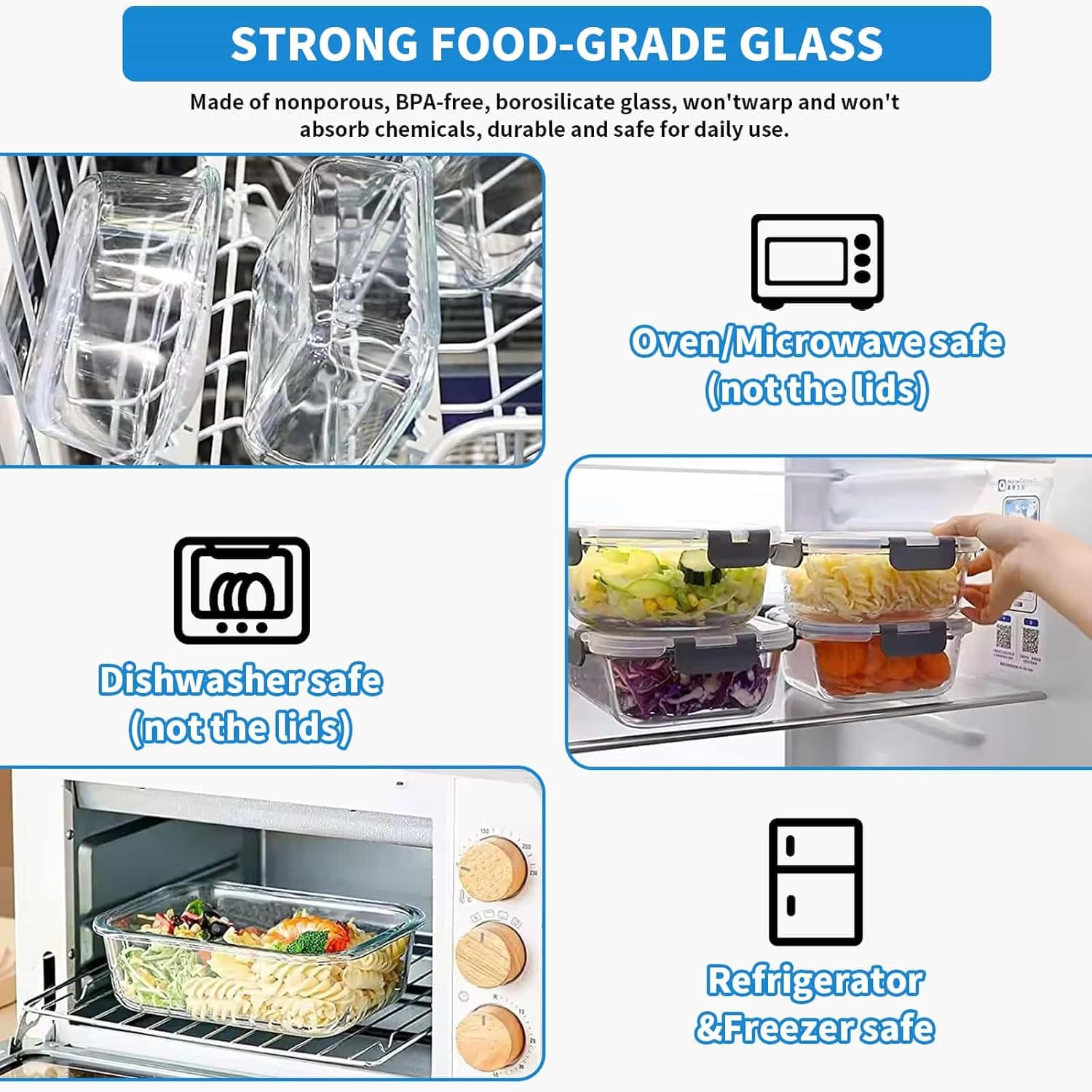 Detalle de Eidoct Glass Containers 10 Pack 🍽