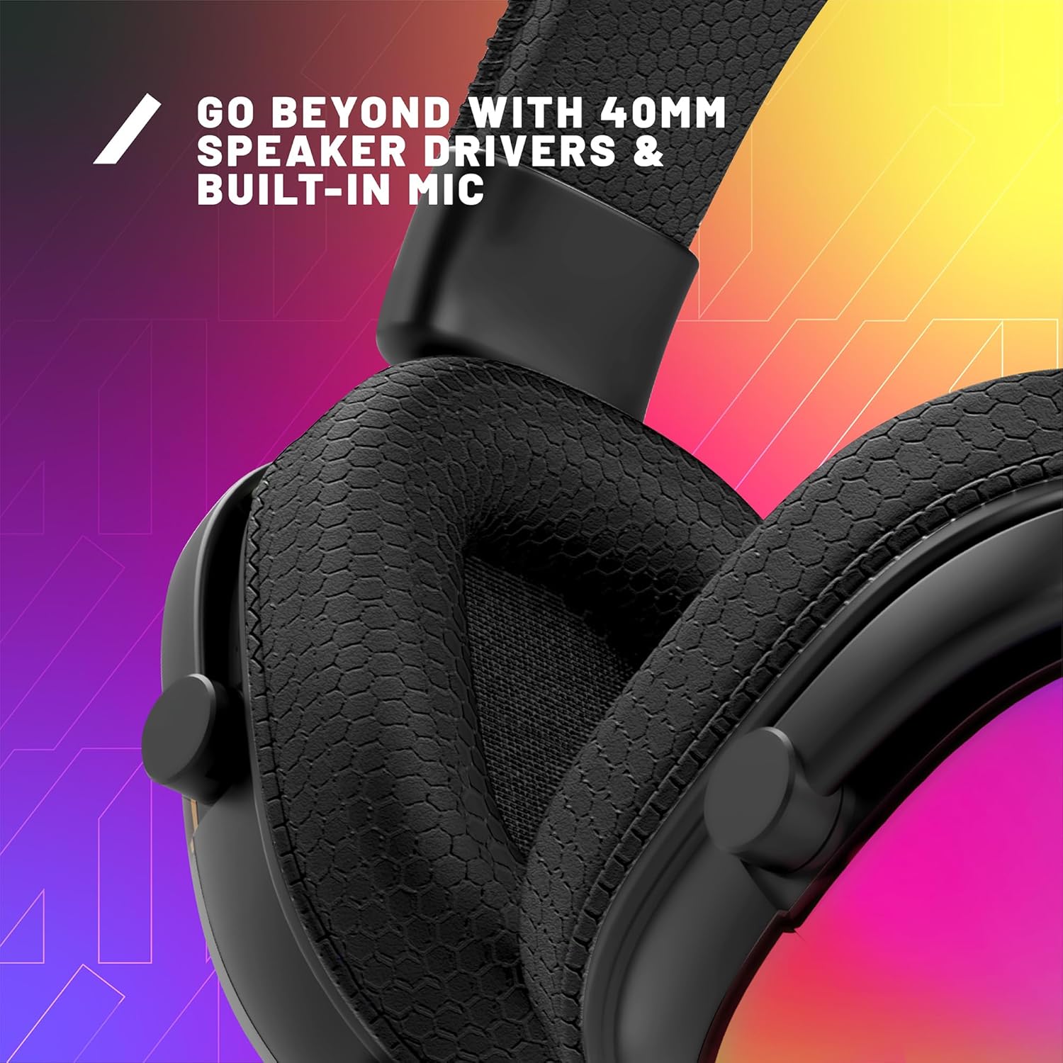 Thumbnail 3 de Stealth Radar Light Up Gaming Headset Glow Black