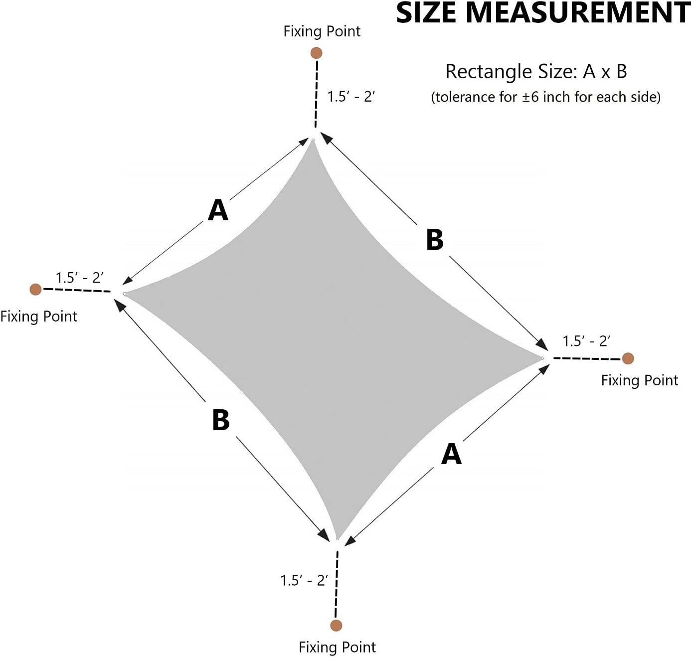 Thumbnail 3 de Asteroutdoor Rectangle Shade Sail 10' x 13