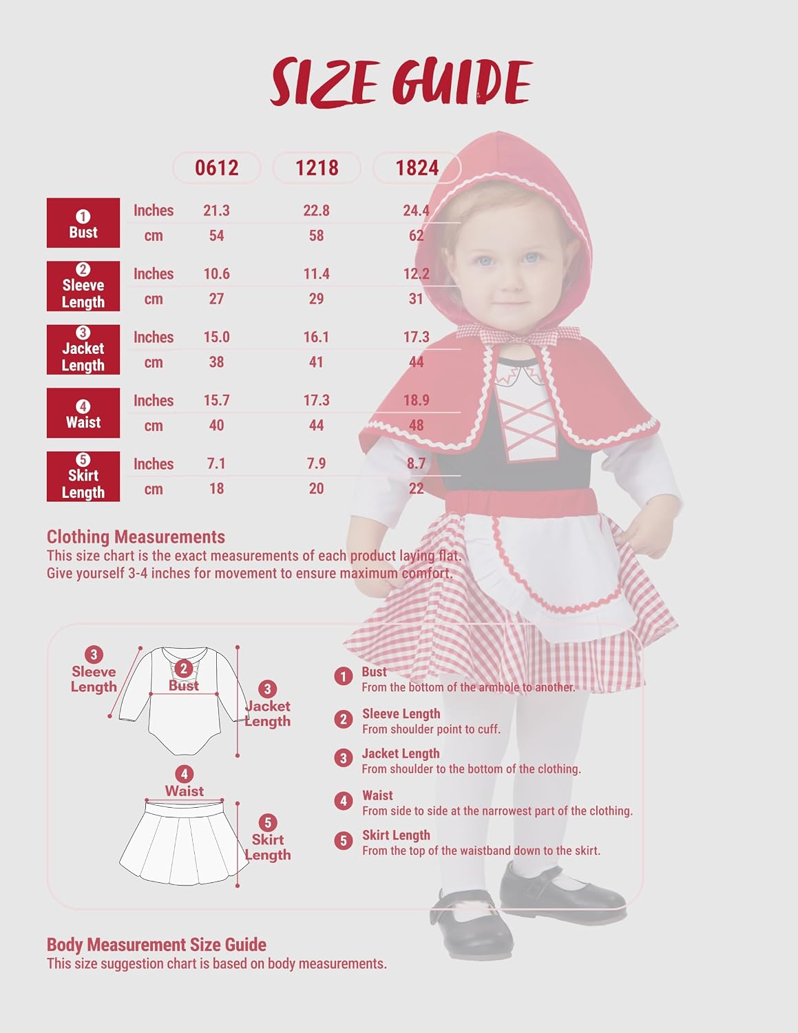 Detalle 2 de Spooktacular Creations Red Riding Hood Costume