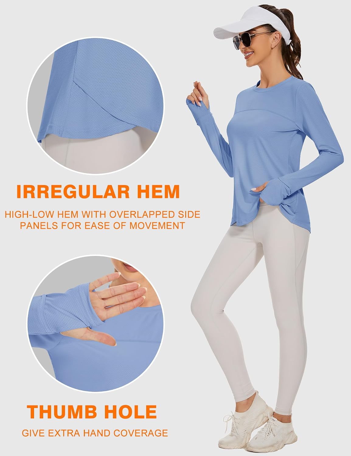Thumbnail 5 de IECCP Women’s Long Sleeve Workout Shirt with UPF 50+ Sun Protection