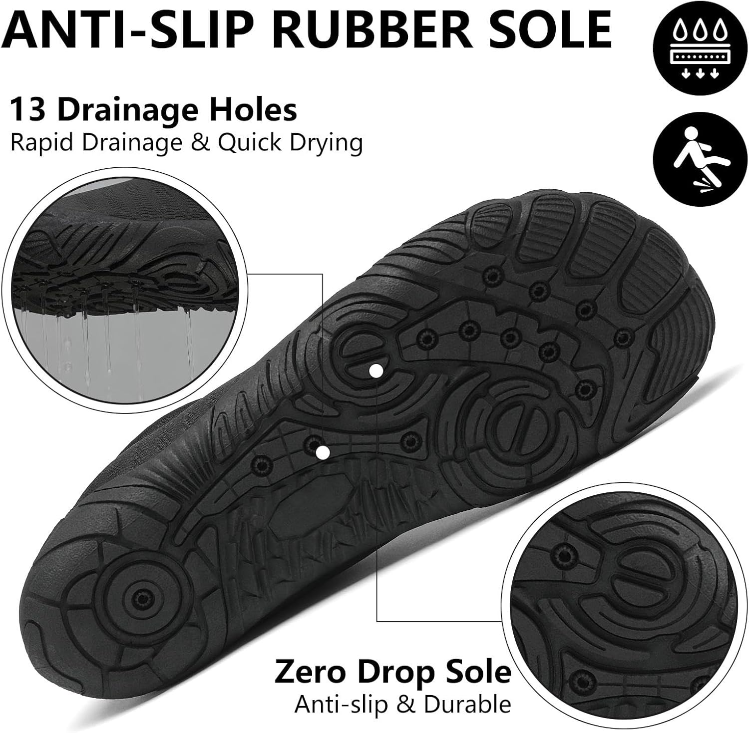 Thumbnail 2 de Mishansha Water Swim Shoes (Wide Toe Box, Barefoot Feel) for Women/Men