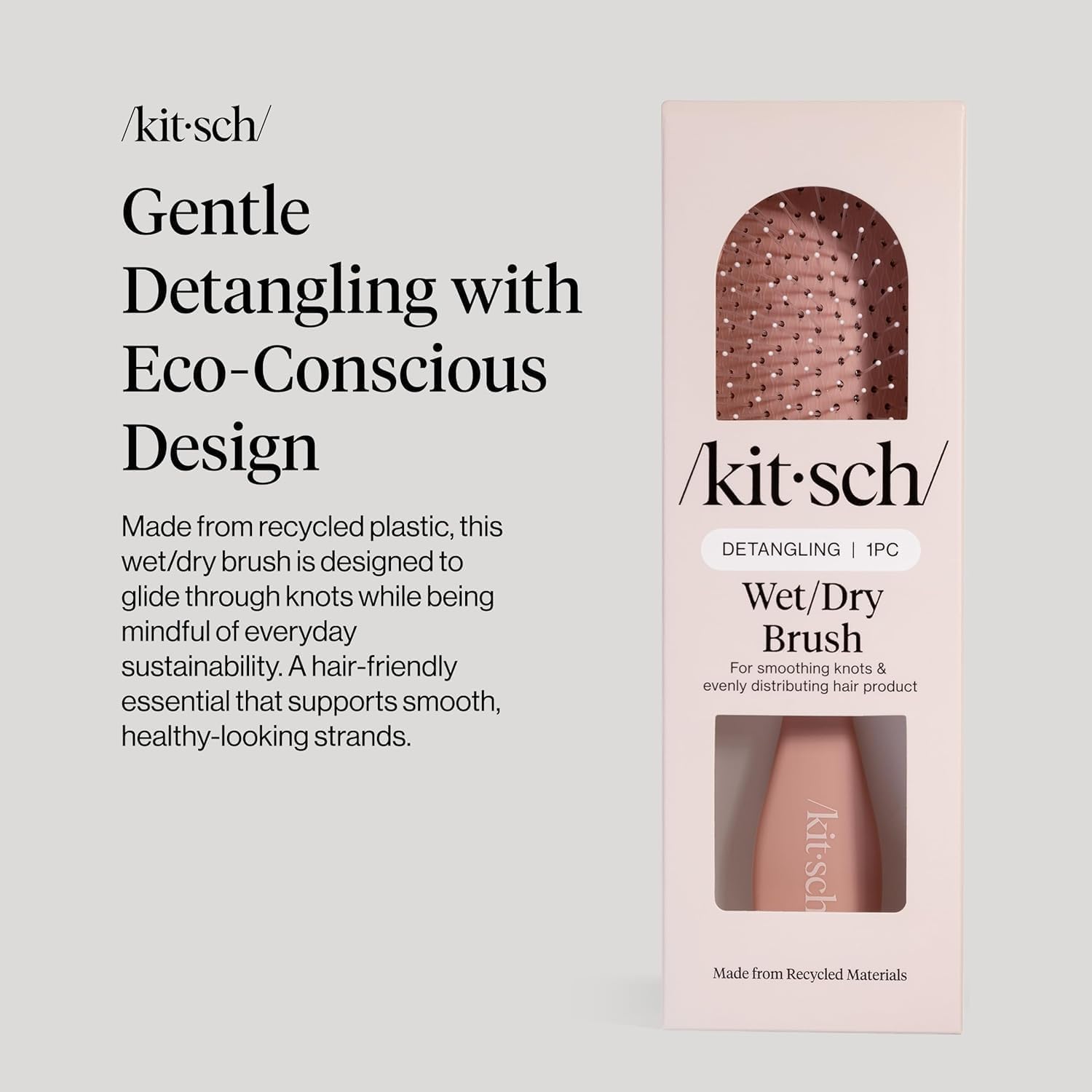 Detalle de Kitsch detangling brush, Terracotta