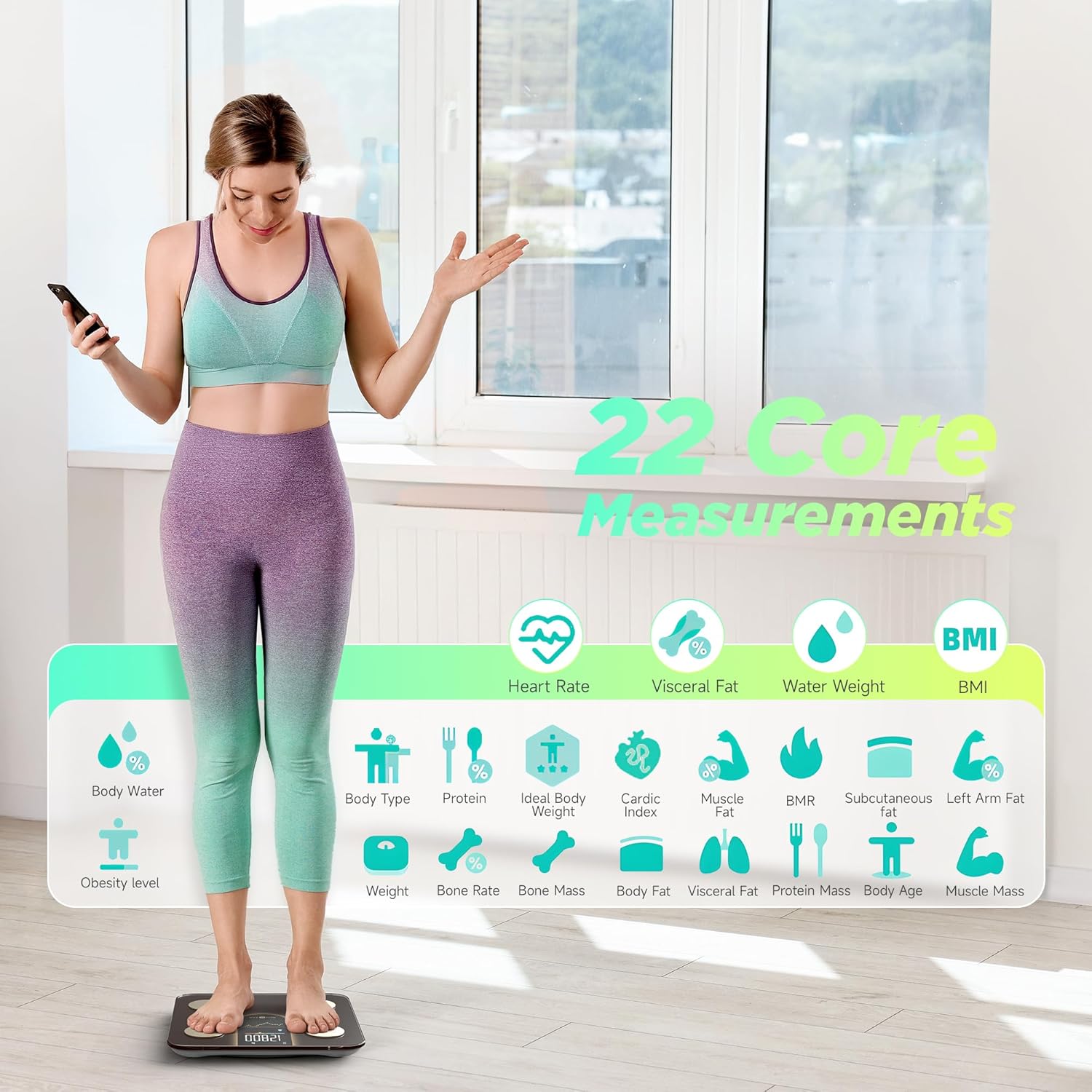 Detalle de RunStar Smart Scale with 8-in-1 Display ⚖