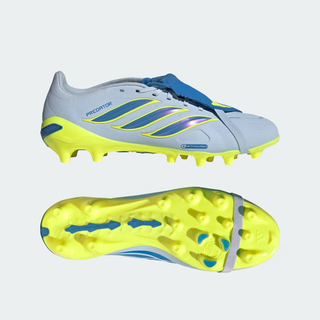 Detalle de Adidas Predator League Fold-Over Tongue para césped artificial (azul)
