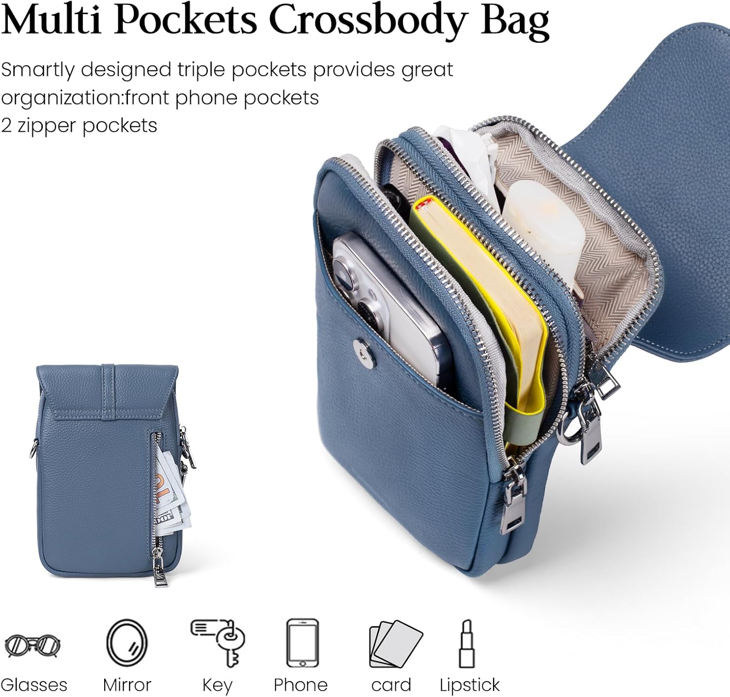 Thumbnail 5 de befen Genuine Leather Crossbody Bag for Women with RFID Protection
