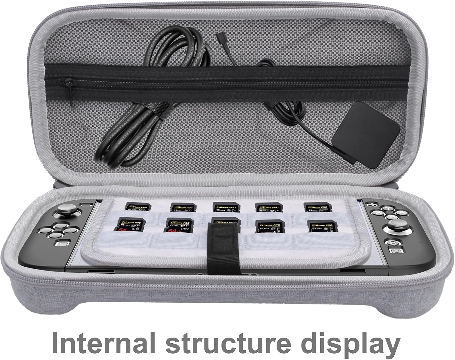 Detalle 2 de Lemxiee Tasche für Nintendo Switch 2 – harte Tragetasche mit Schutzfolien (2 Stück)