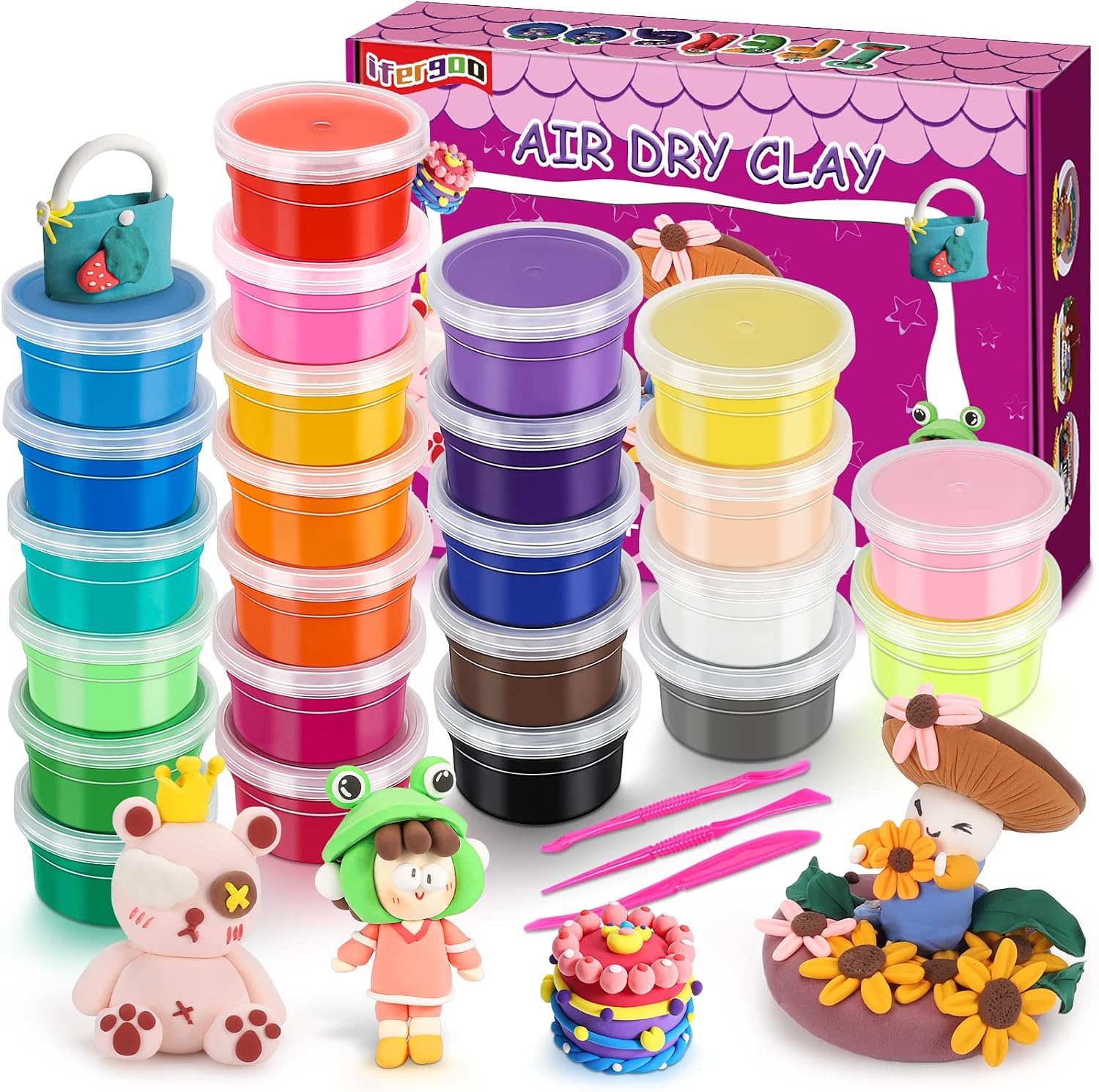 Detalle de iFergoo Magic Clay 24 colours pack