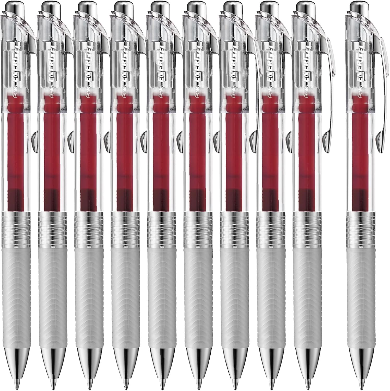 Detalle 2 de ぺんてる エナージェル インフリー BLN74TL-S3 ゲルインキボールペン 0.4mm ターコイズブルー 10本