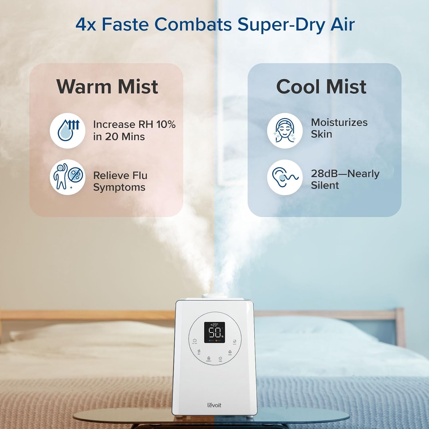 Detalle 2 de LEVOIT Smart Humidifier 6L for Large Rooms 💧