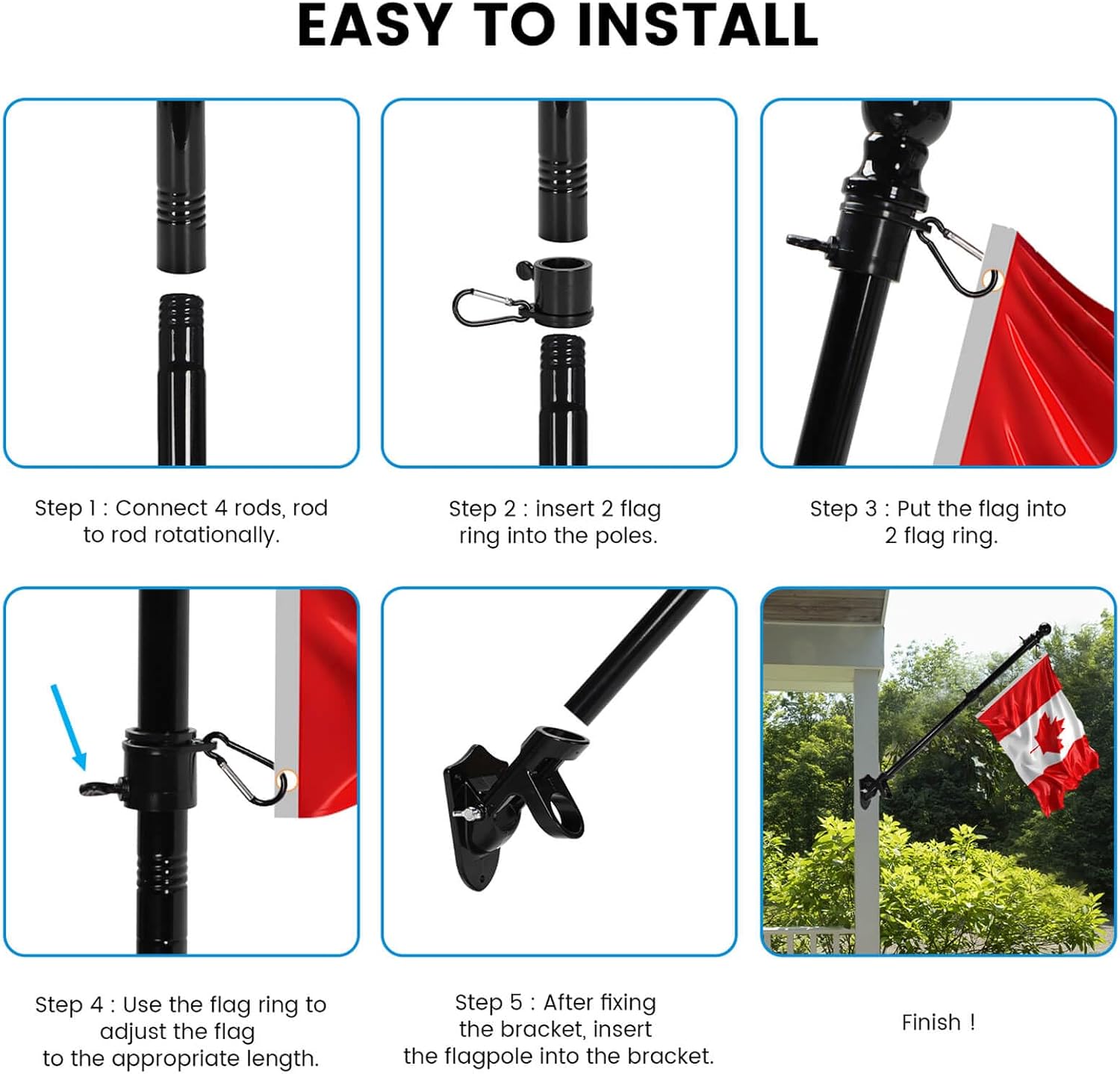 Thumbnail 6 de Rohseson Flag Pole Kit 6 FT