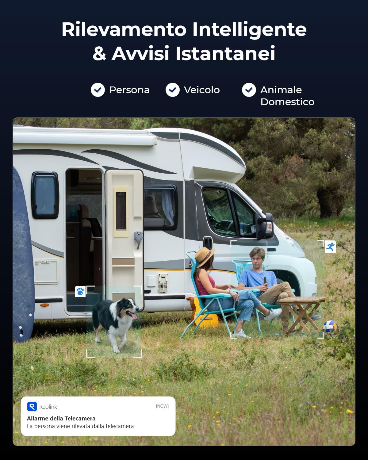 Thumbnail 4 de Reolink Telecamera da esterno 4K con SIM 4G LTE, batteria e pannello solare, auto-tracking TrackMix LTE