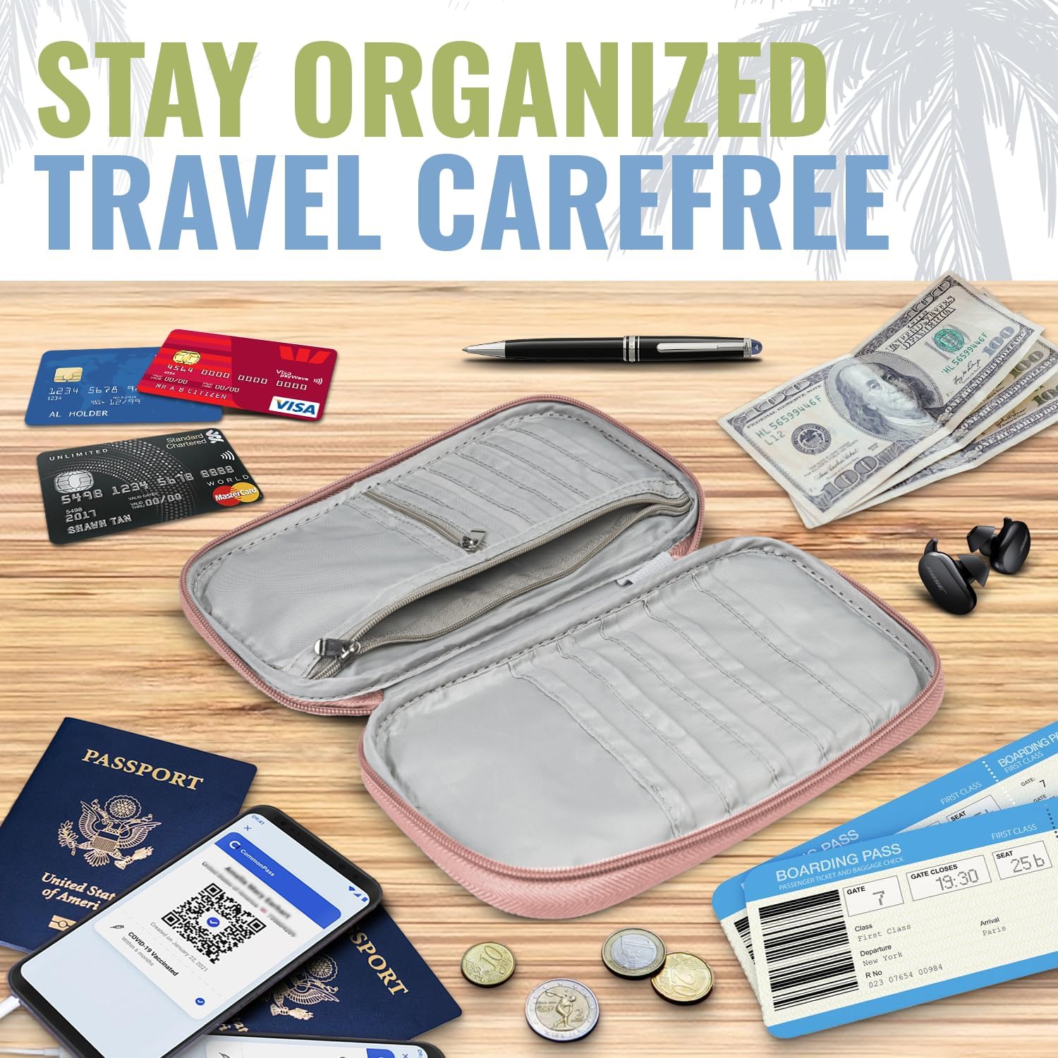 Thumbnail 4 de BOACAY Family Passport Holder RFID travel wallet