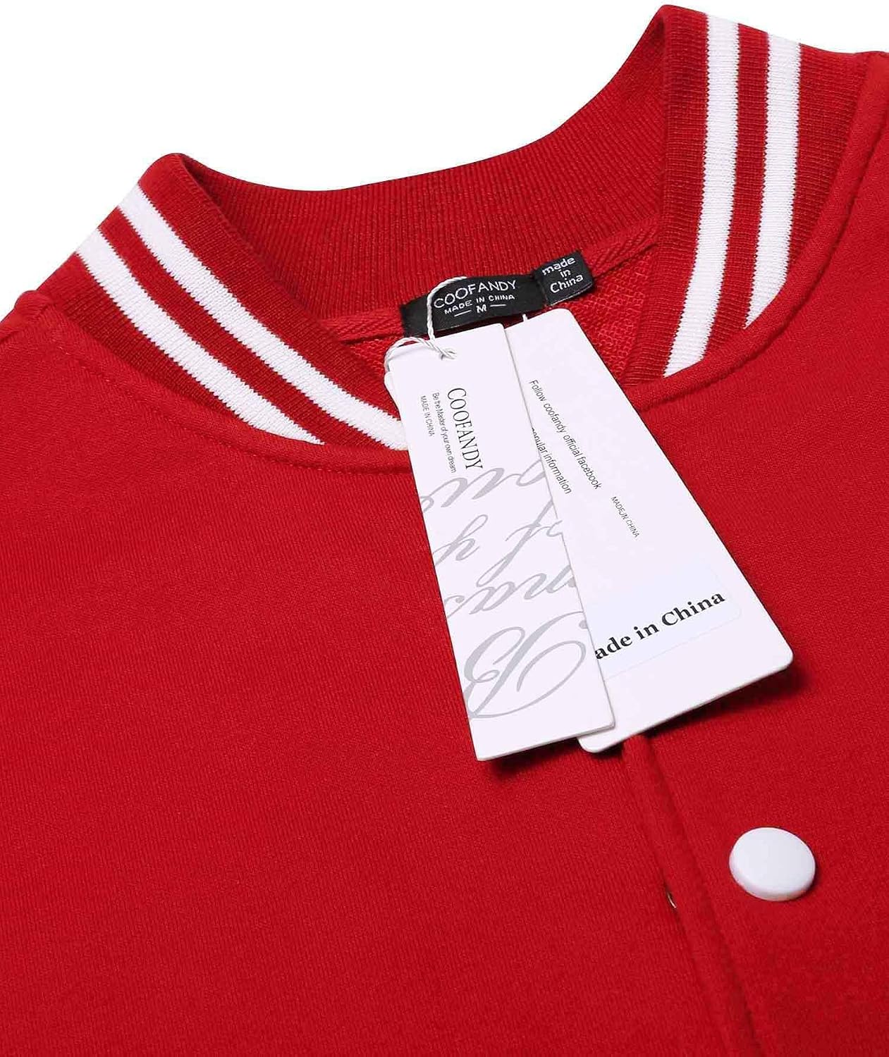Detalle de COOFANDY Men's Varsity Baseball Jacket, Lightweight Letterman Bomber