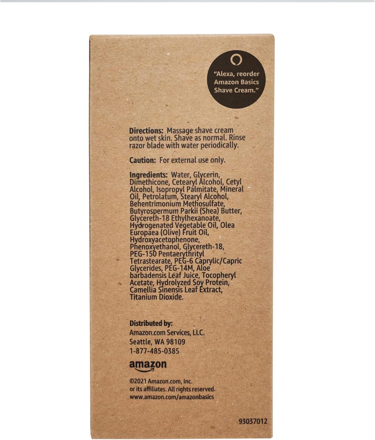 Detalle 2 de Amazon Basics 2-In-1 Moisturizing Shave Cream (Non-Foaming, Fragrance Free) — Sensitive Skin, Shea Butter & Aloe, 2-Pack