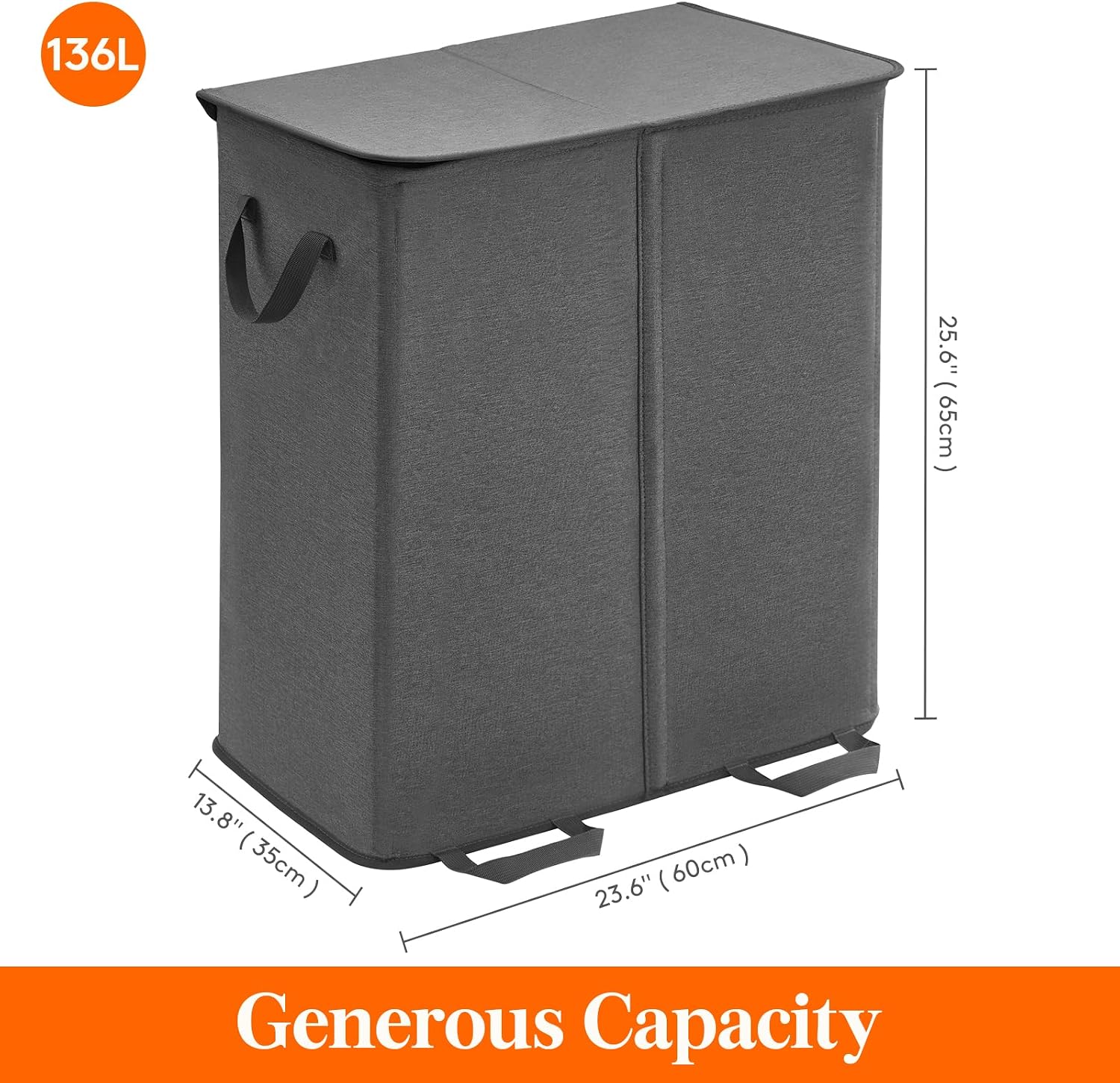 Thumbnail 5 de Lifewit Double Laundry Hamper 136L