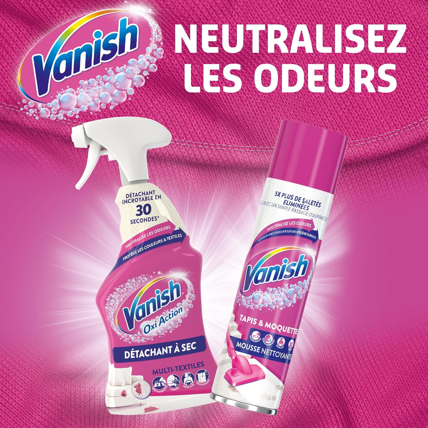 Detalle de Vanish Pistolet Détachant à sec pour tapis et tissus d’ameublement – 500 ml