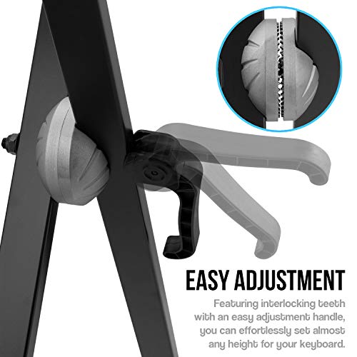 Detalle de TIGER KYS7-BK: Supporto per tastiere con telaio a X, colore nero