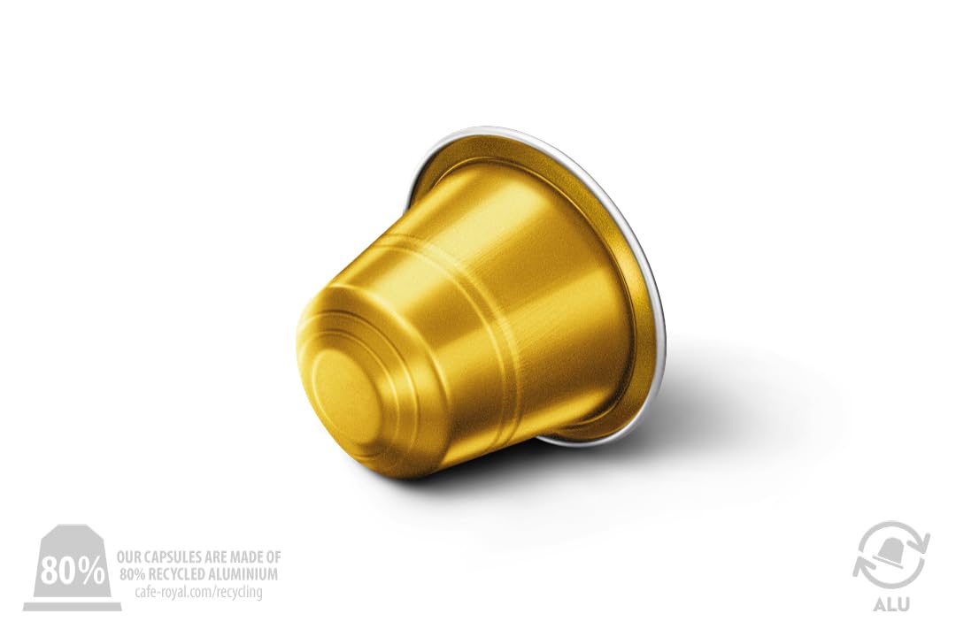 Detalle de Café Royal Espresso – Nespresso-kompatible Kaffeekapseln, 36 Stk, 100 % Arabica, fruchtig, mittlere Röstung, Intensität 6/12
