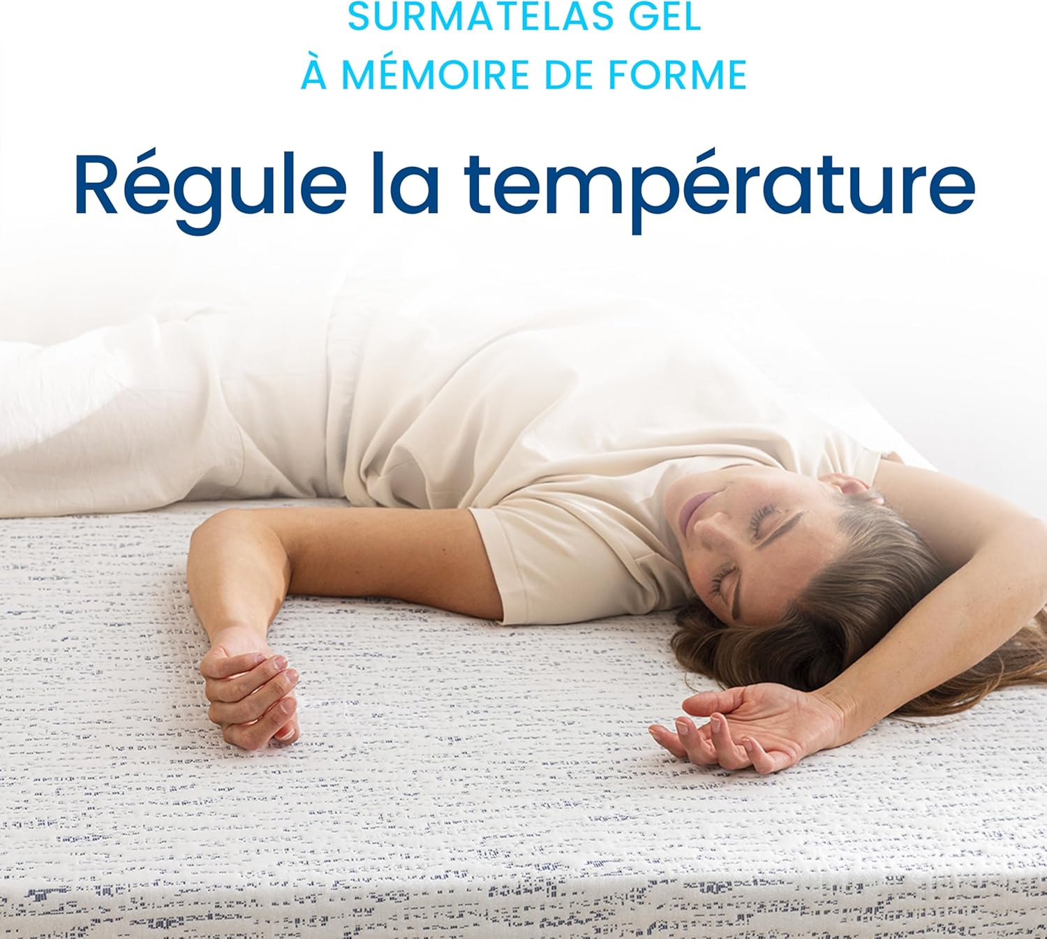 Thumbnail 1 de Surmatelas 90 x 190 - Viscosoft, Gel 5 cm Mémoire de forme avec Housse en Bambou déhoussable