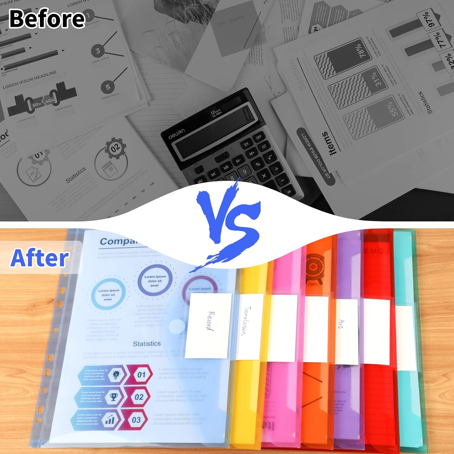 Thumbnail 5 de Dokumentenmappe A4 28 Stück 7 Farben