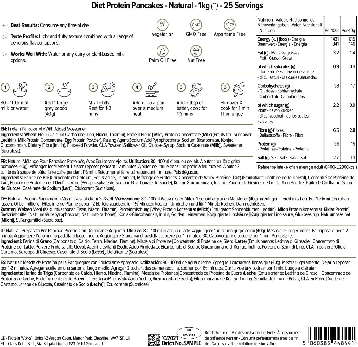 Thumbnail 5 de THE PROTEIN WORKS Pancakes Proteicos Rápidos y Saludables 🥞