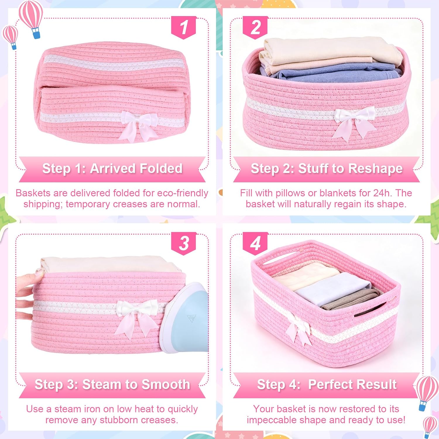 Thumbnail 6 de Mkway Cotton Rope Gift Baskets 12x8x5
