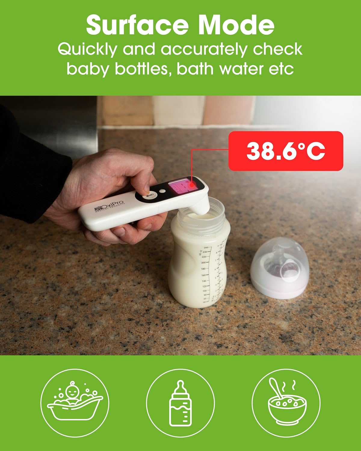 Thumbnail 5 de OxiPro TH1 infrared thermometer 4‑mode 👶