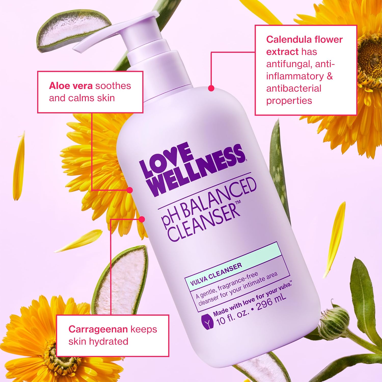 Detalle de Love Wellness pH Balancing Cleanser — Fragrance-Free Feminine Wash for Sensitive Skin (10 Fl oz)