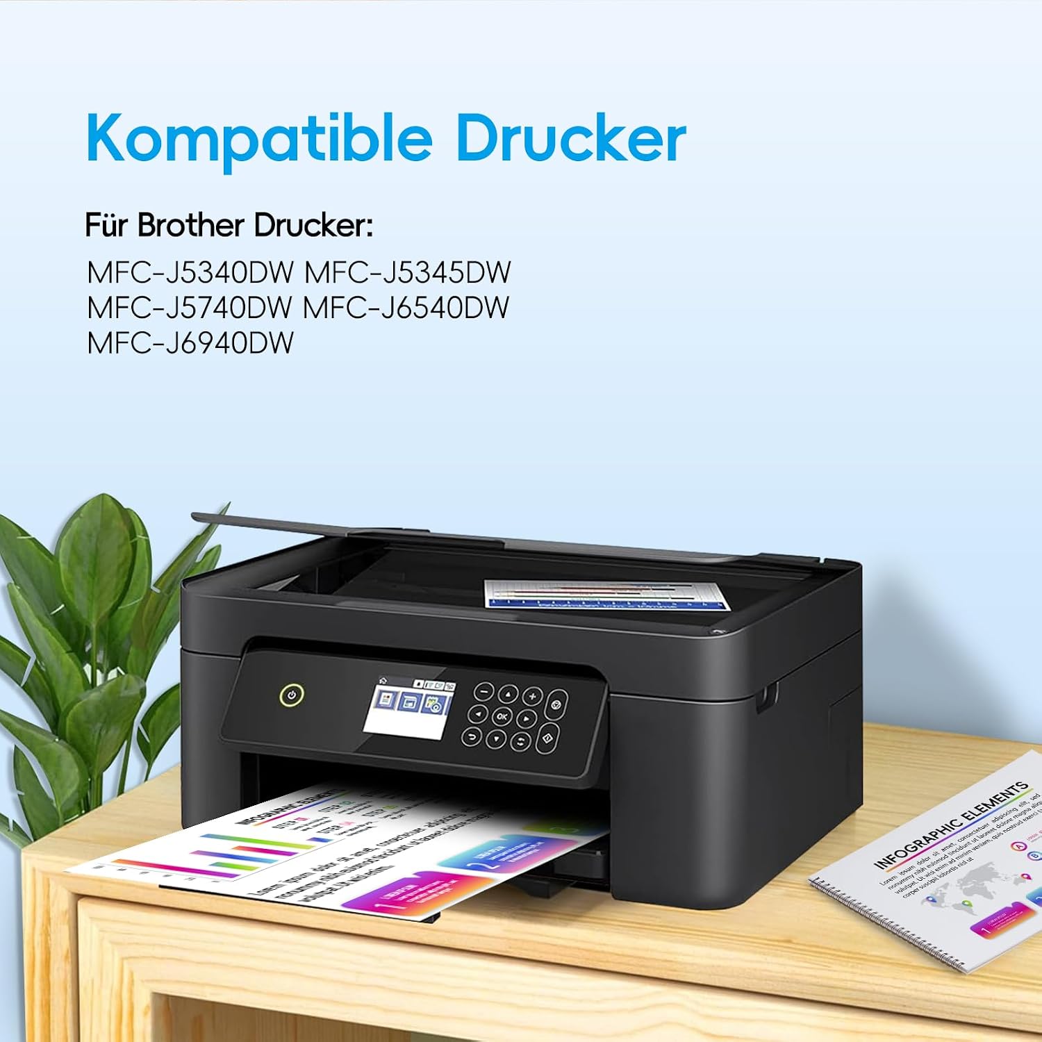 Detalle de LC422XL kompatible Brother Tintenpatronen (8er-Set) für MFC-J5340DW & weitere