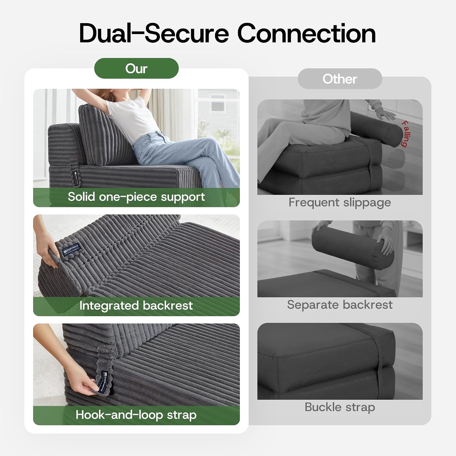 Detalle de MEGAYES Folding Sofa Bed Single