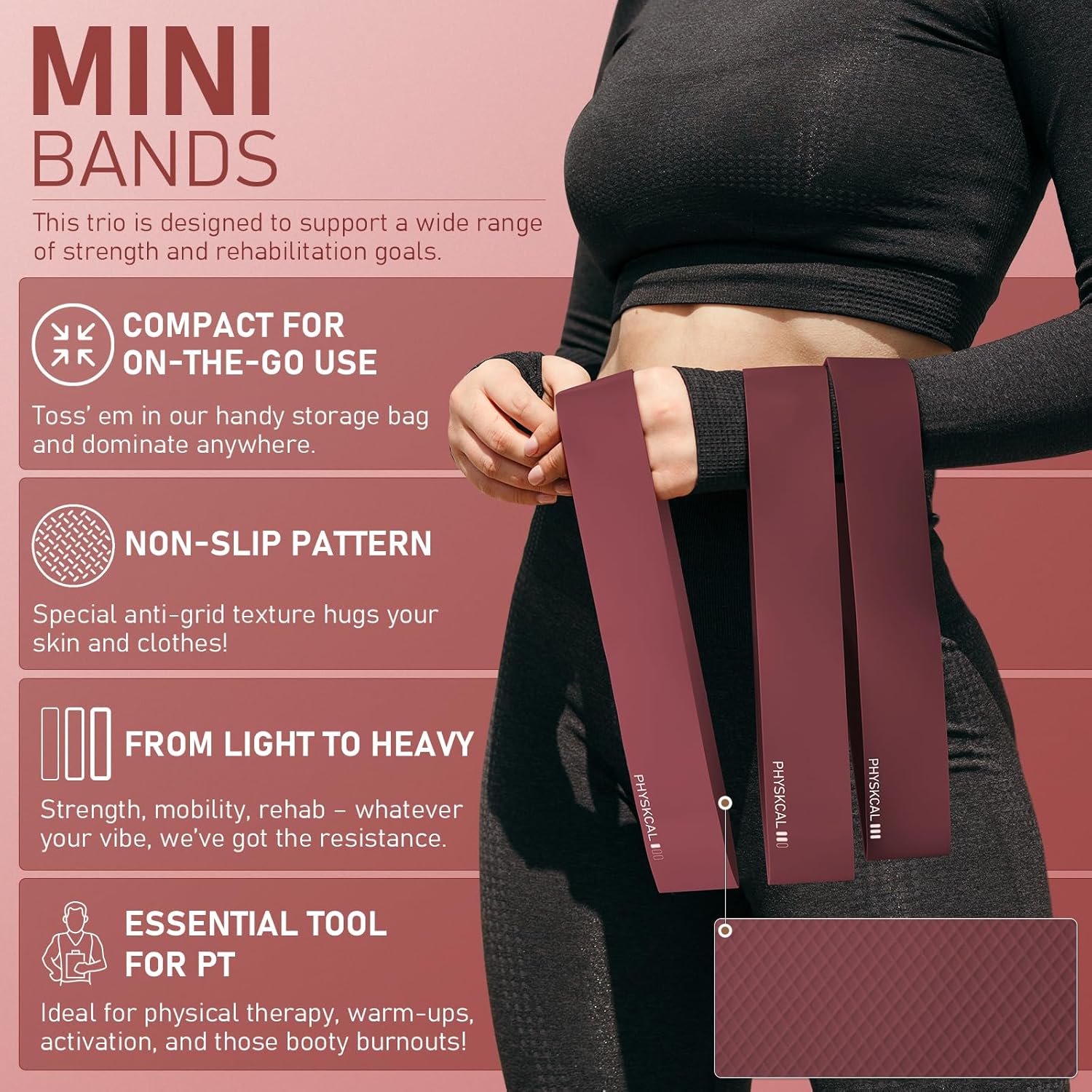 Thumbnail 4 de PhysKcal Pilates Set mit Pilates-Ring (15 in/38 cm), Mini-Ball, 5 Widerstandsbändern & Übungsanleitung