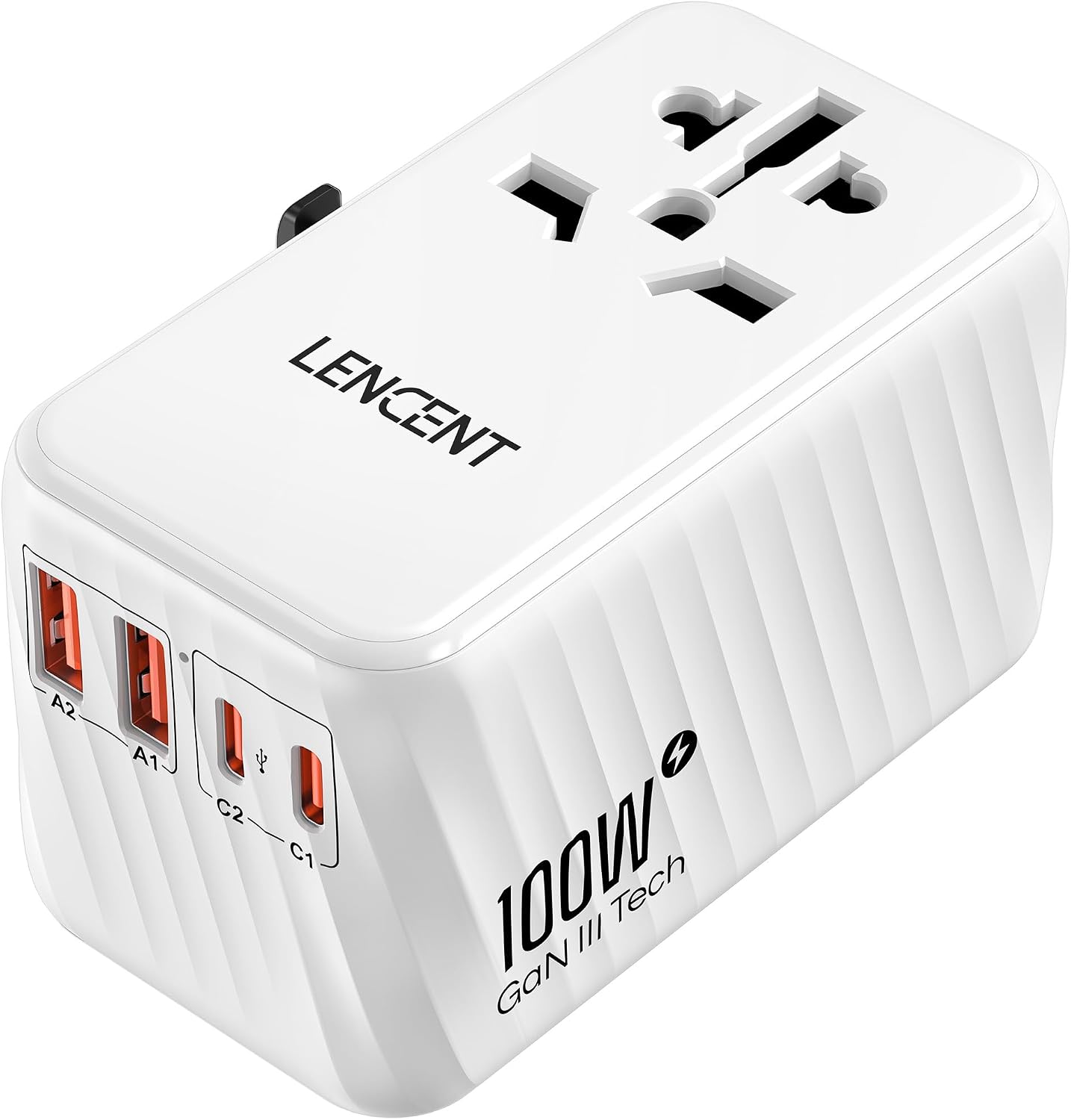 Detalle de LENCENT Adaptador Enchufe Universal GAN 100W