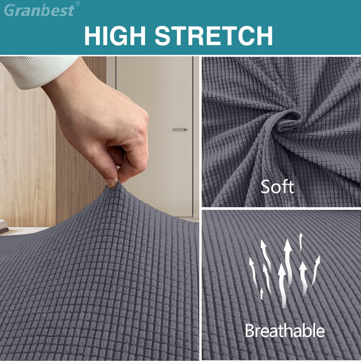 Detalle 2 de Granbest Fundas de Asiento para Silla de Comedor