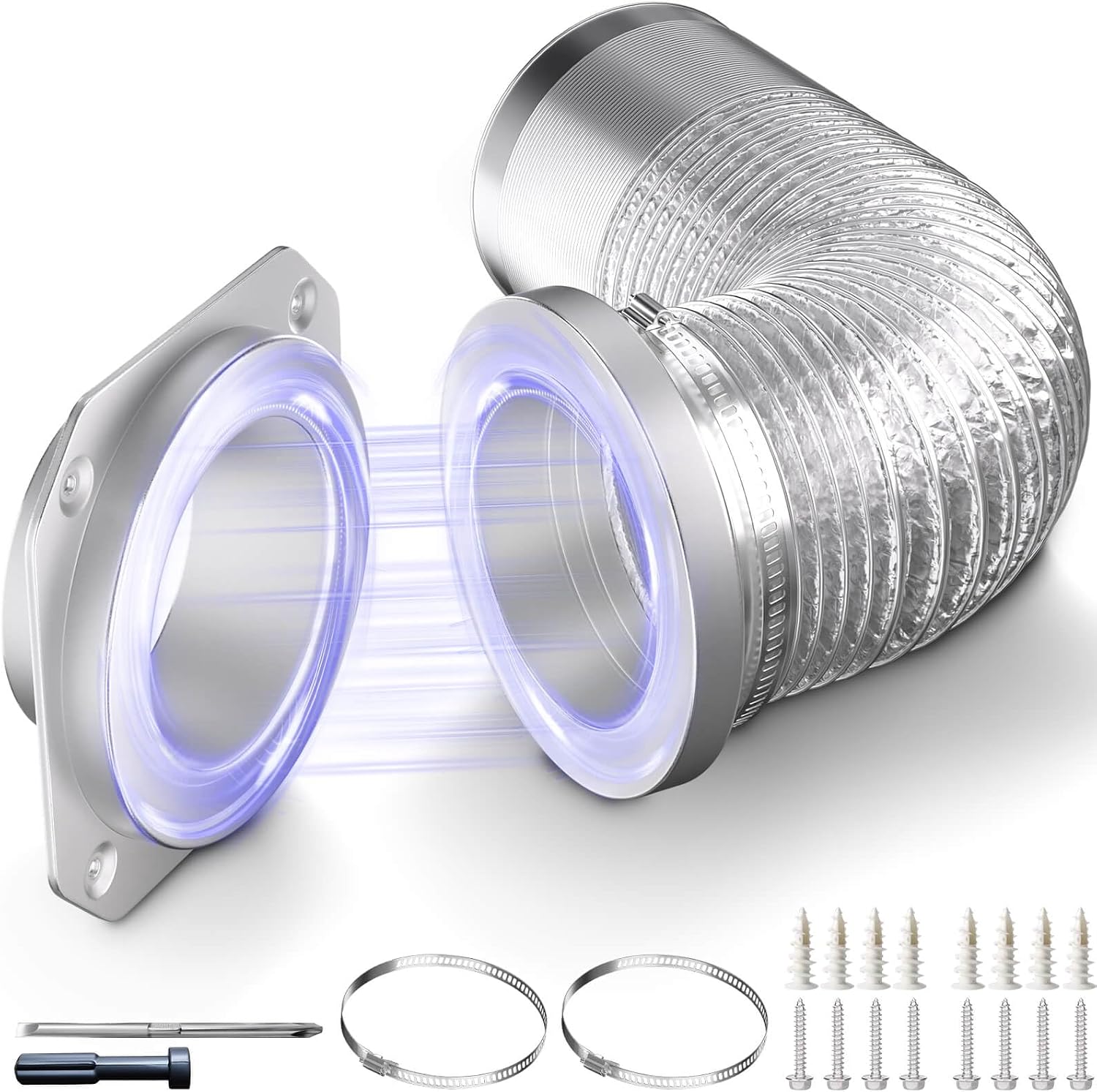 Detalle de Drfilty MV-180 Magnetic Dryer Vent Connector Kit, 4-Inch Hose