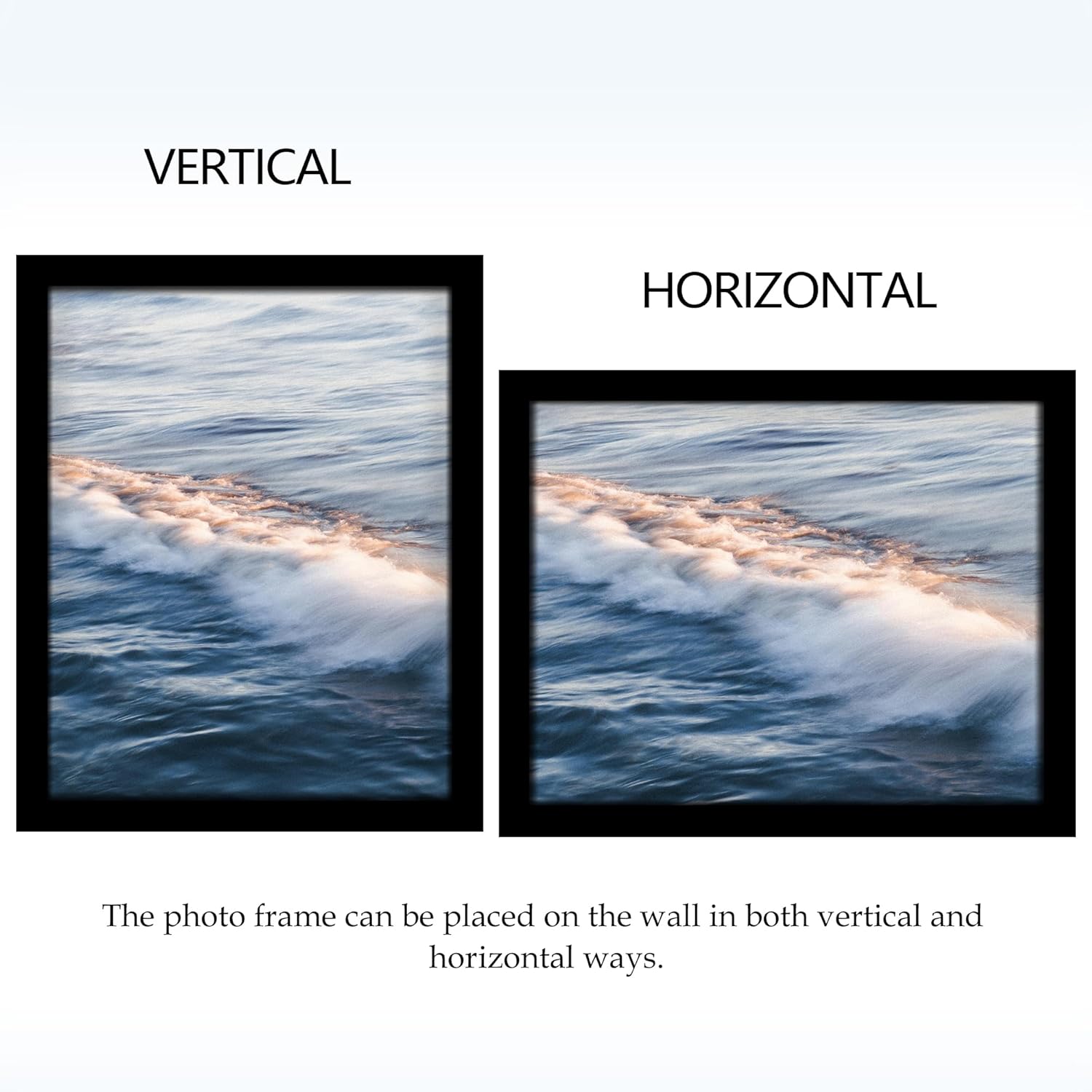 Detalle de Fisnish 22x28 Poster Frame, Black (22x28) — Wall Mount in Horizontal or Vertical Display