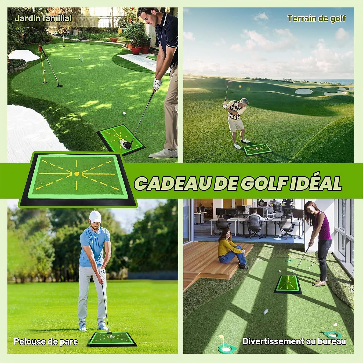 Thumbnail 6 de Ykall golfoefenmat met swingfeedback en antislip rubberen onderkant