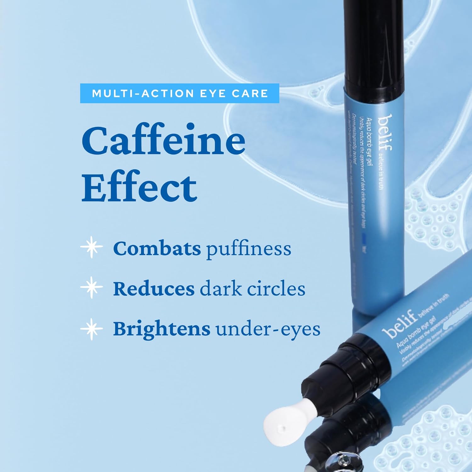 Detalle de belif Aqua Bomb Cooling Eye Gel: gels a base di caffeina e acido ialuronico per occhi freschi