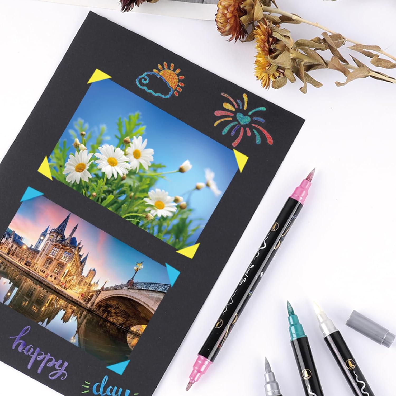 Thumbnail 3 de INK LAB Marqueurs Métalliques 24 Couleurs – Stylos à Encre Métallique pour Arts et Bricolage