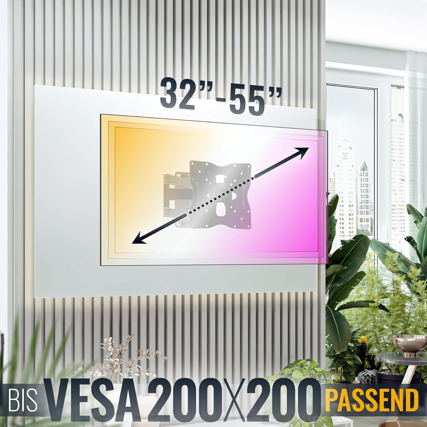 Thumbnail 4 de RICOO S1022 TV Wandhalterung 32–55 Zoll