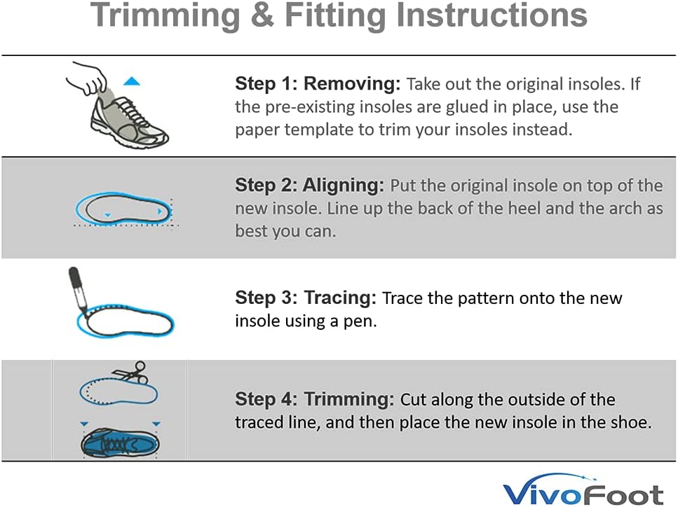 Thumbnail 6 de VivoFoot 2 Pair Anti-Fatigue Foam Comfort Insole (UK7-10, Black)
