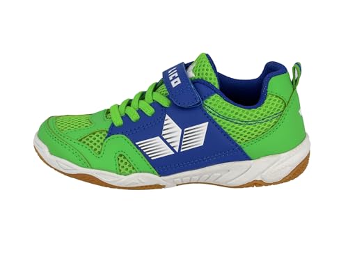 Detalle de Lico Sport VS Unisex Hallenturnschuh – Grün/Blau, Größe 34 EU
